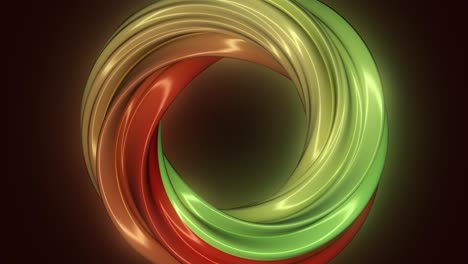 abstract green and red spiral design