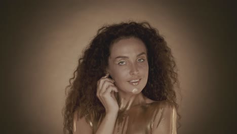 golden goddess portrait