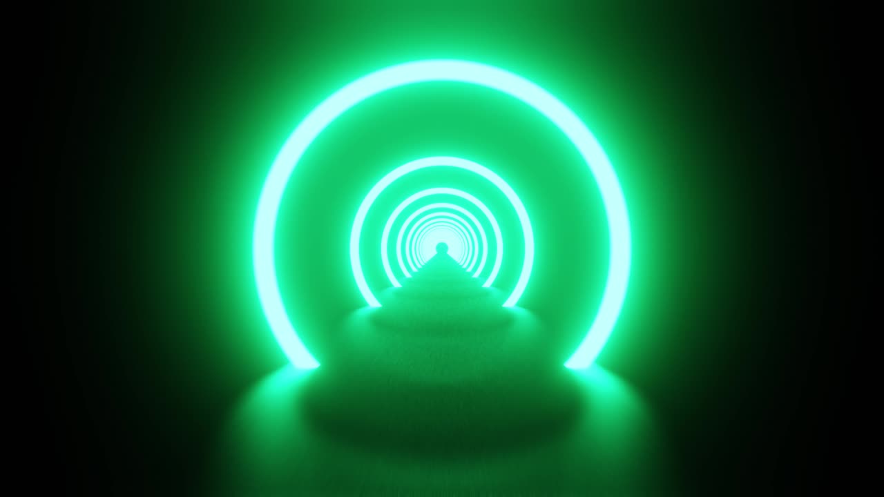 fondo de anillo verde del túnel vj