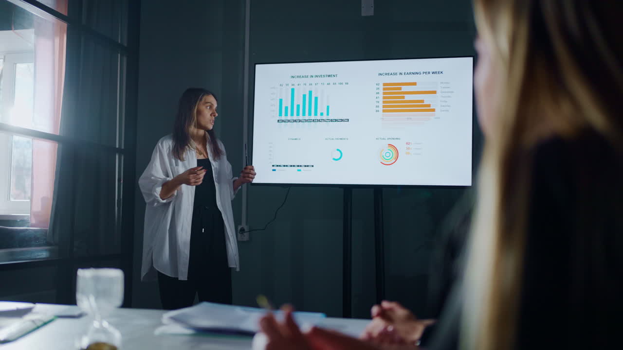 Business Presentation in Meeting Room