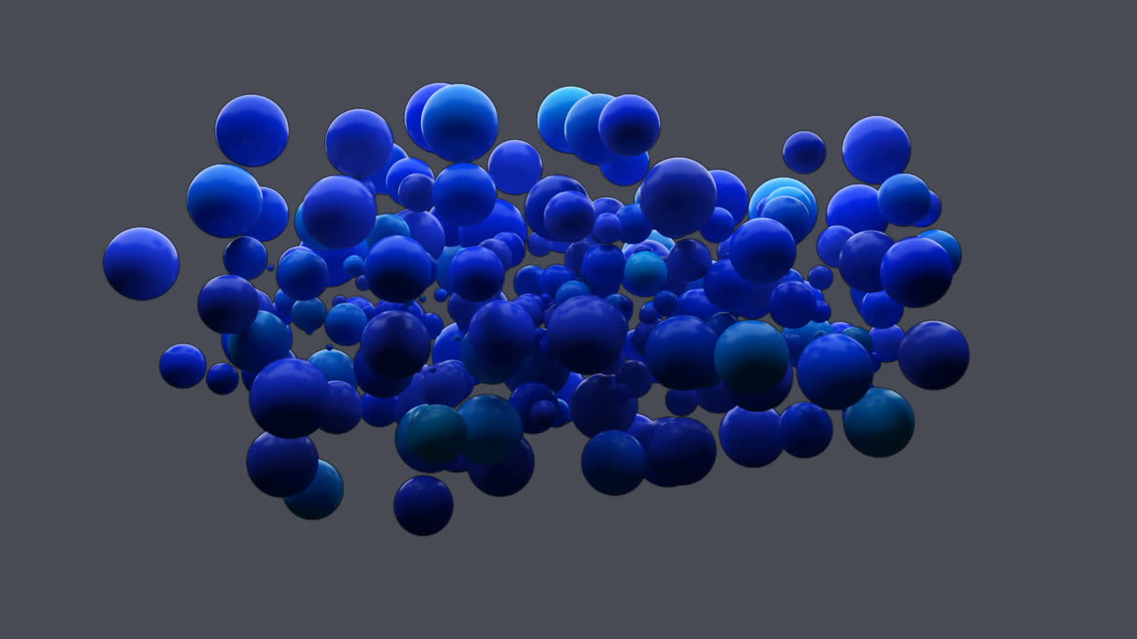 거품의 디지털로 생성된 비디오