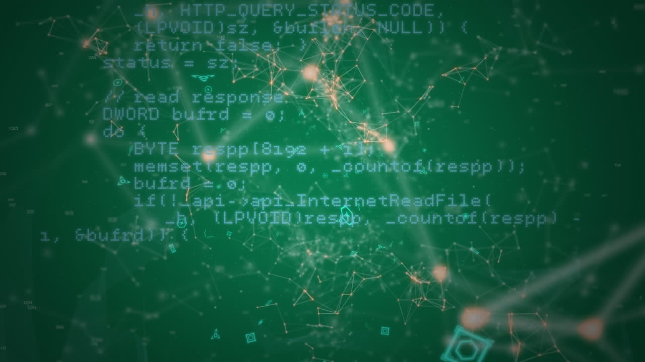 datos digitales sobre la interconexión de los iconos de personas en movimiento