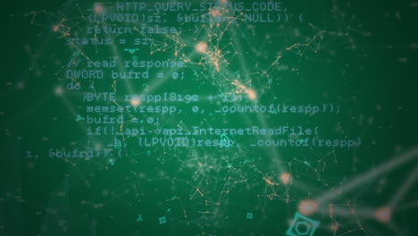 Digital data over interconnecting moving people icons