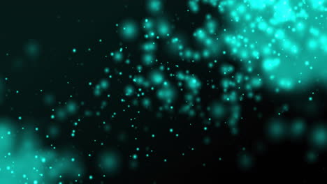animación de la placa de circuitos sobre puntos de luz brillantes
