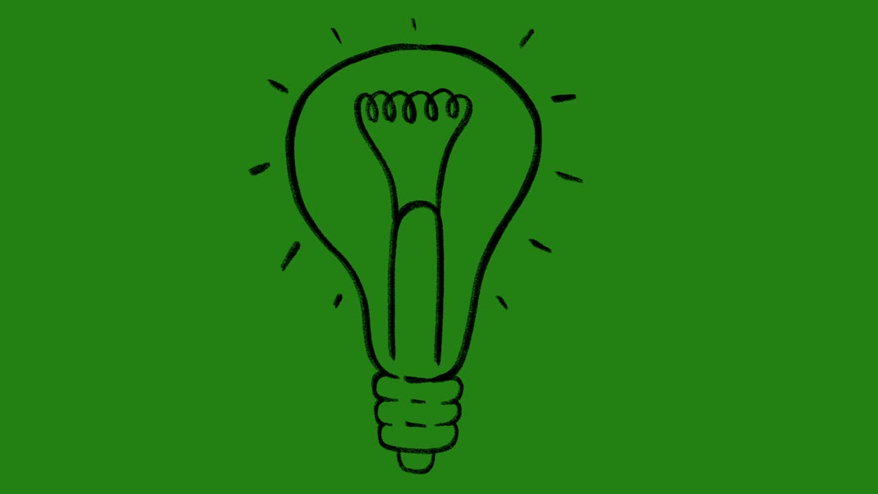 Light bulb hand drawn animation