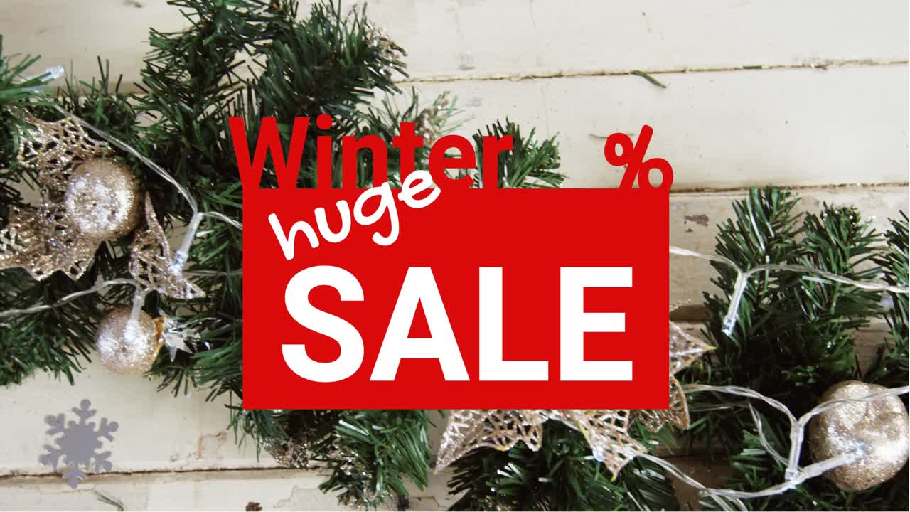 video generado digitalmente de la venta de invierno 4k