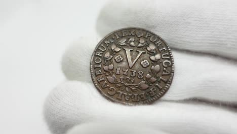 monedas antiguas. moneda de cobre portuguesa 7