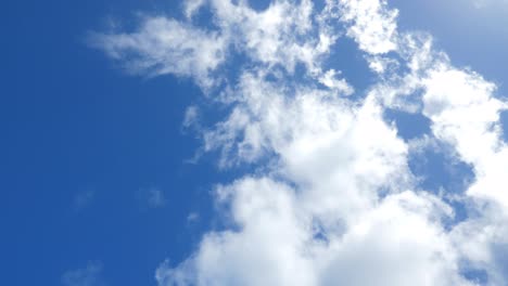 beautiful blue sky with fluffy clouds