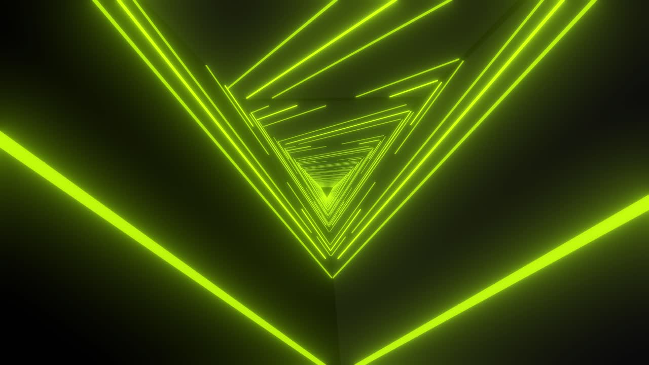 tunnel a triangolo al neon