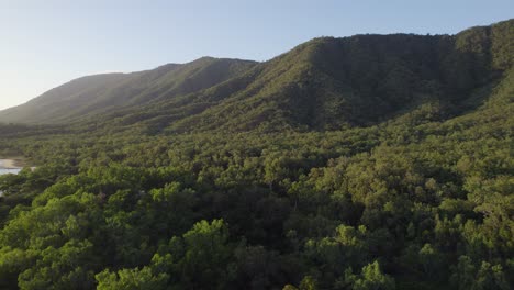 Panorama-De-Montañas-Y-Bosques-Tropicales-En-Verano-Entre-Mojones-Y-Port-Douglas-En-El-Norte-De-Queensland,-Australia