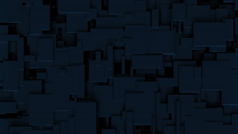 animation of blue 3d blocks covering digital screens