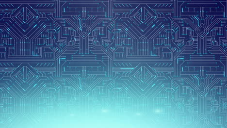 placa de circuito de computadora en fondo azul oscuro