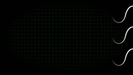 electrocardiograma osciloscopio forma de onda animación gráficos de movimiento