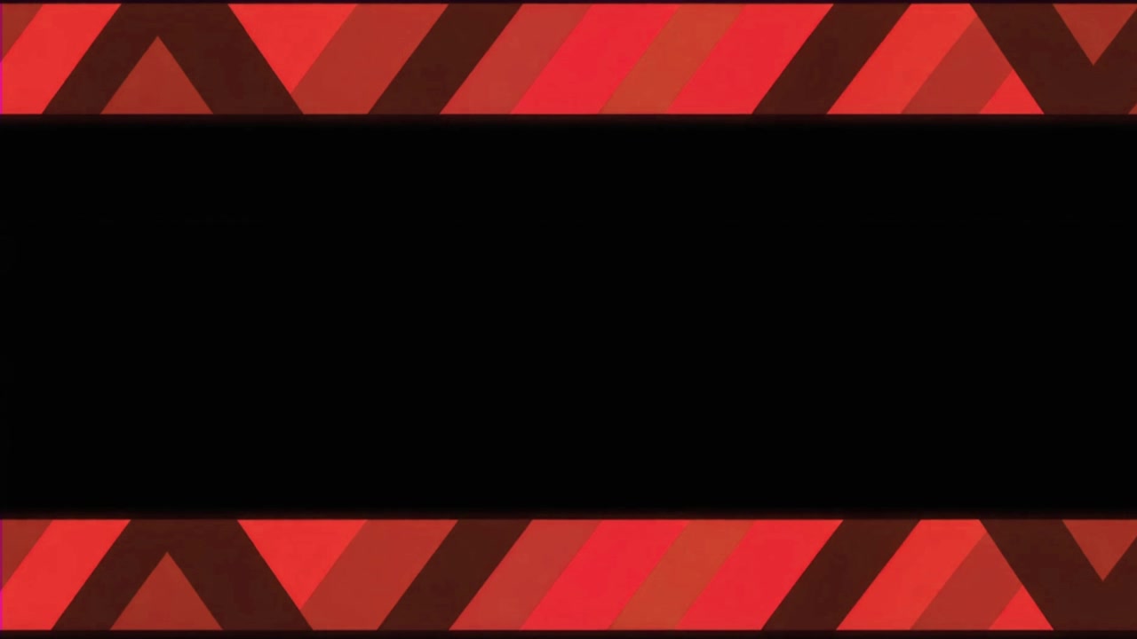 Abstract Red Geometric Pattern Frame on Black Background