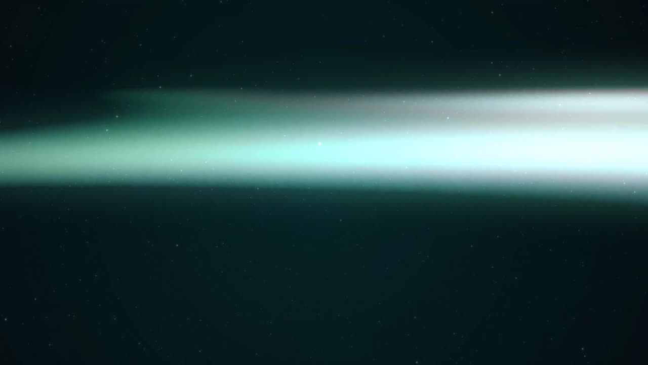 Animazione di scie luminose e punti su sfondo nero