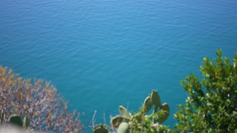 crystal clear ocean water in italy