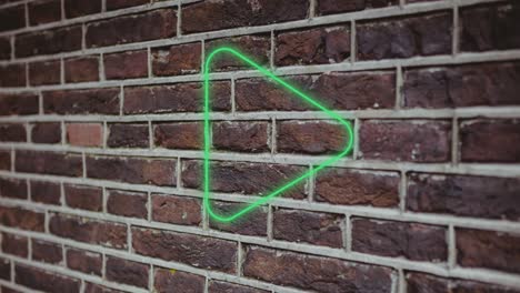 signo de corazón de neón en la pared de ladrillo 4k