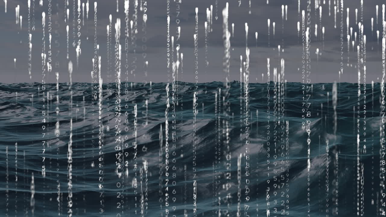 해상에서 바이너리 코딩의 애니메이션