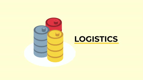 logistic delivery service animation