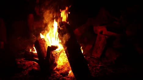 midnight bonfire or campfire