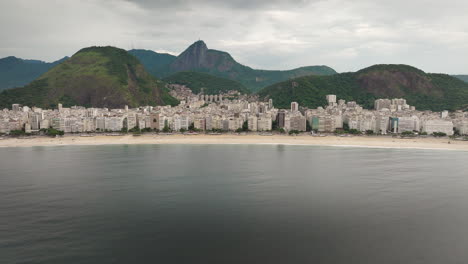 aerial sunset scenery, iconic beach location, rio de janeiro shoreline