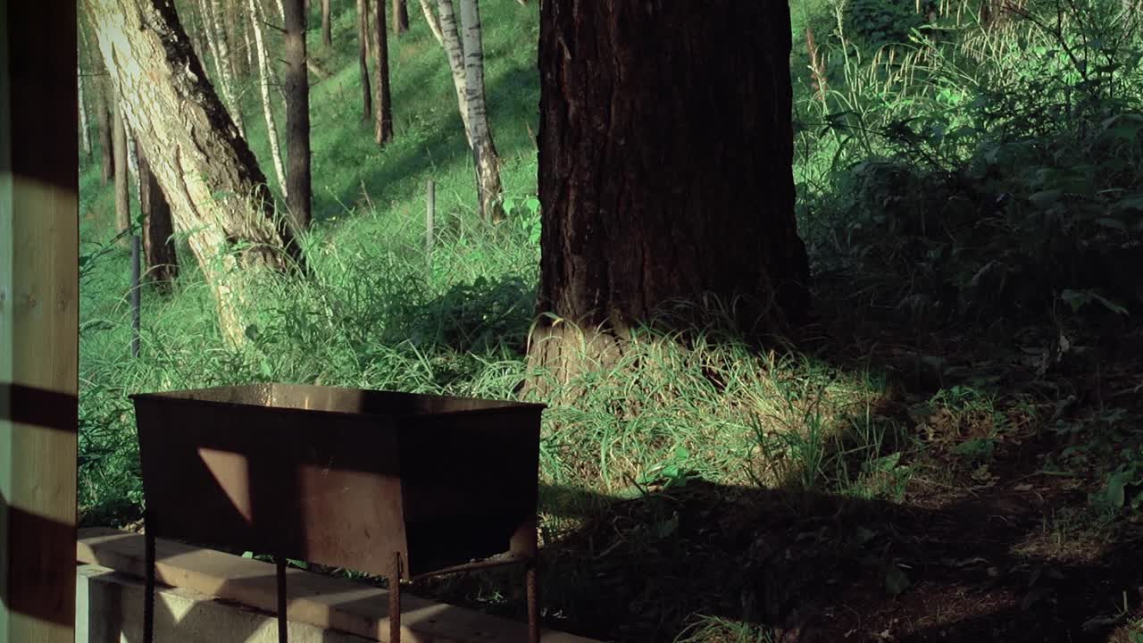 그릴 숲에서 화재가 발생했습니다.