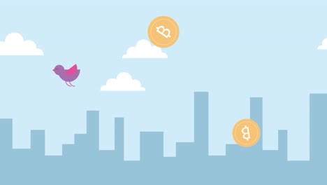 bitcoin landscape animation