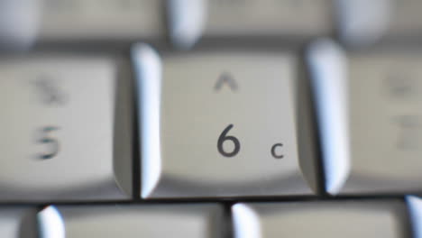 the number 6 is on a computer keyboard