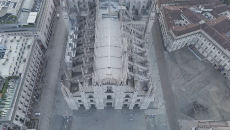 stunning footage of milan's duomo: unique perspectives with cinematic and fpv drones. breathtaking details and iconic atmosphere.