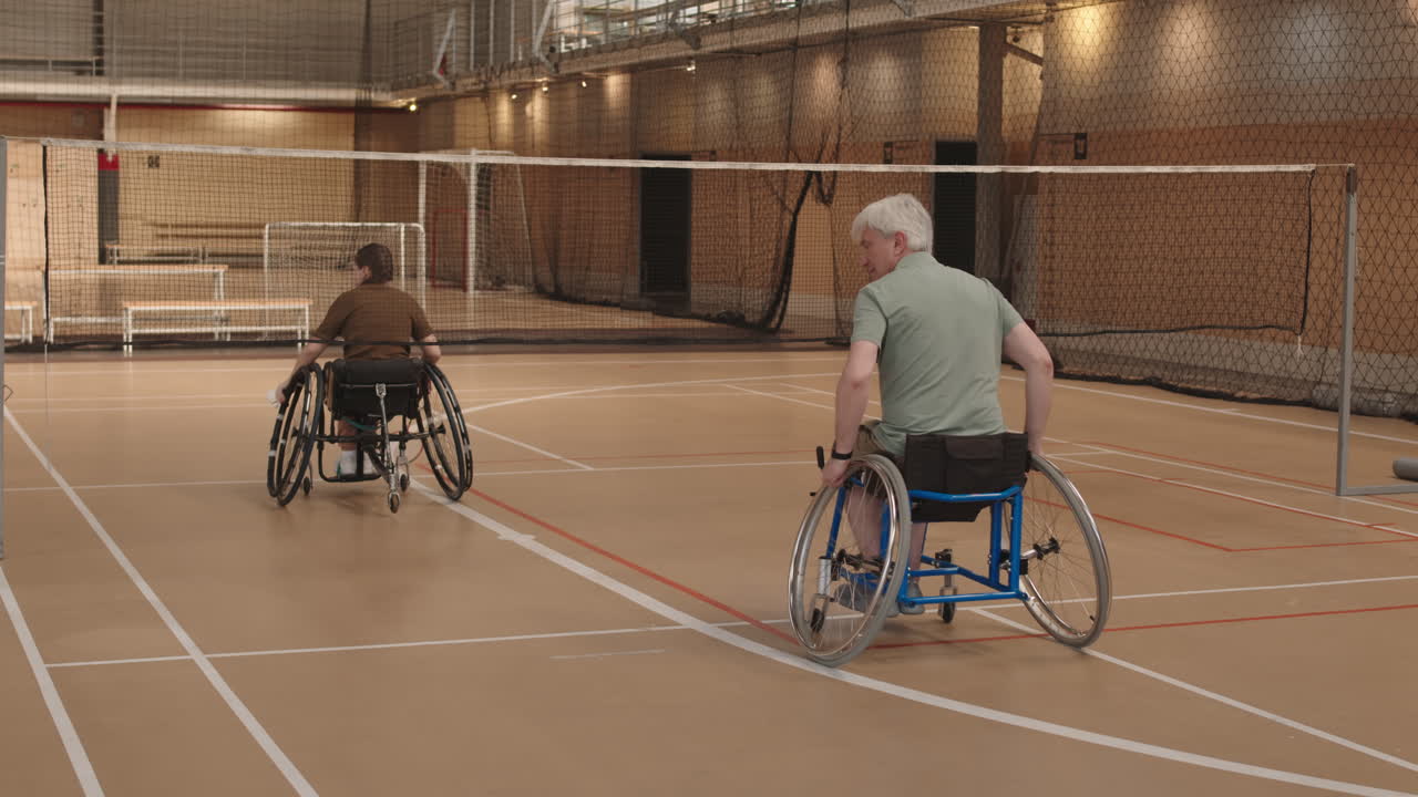 Athlete with Disability Playing Badminton