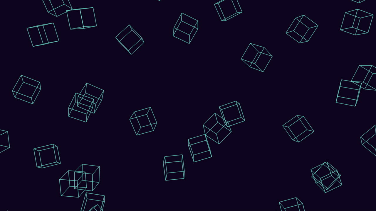 patrón geométrico abstracto cuadrícula intrincada de formas flotantes en negro