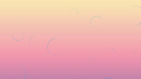 digital animation of multiple throbber icons floating against pink gradient background