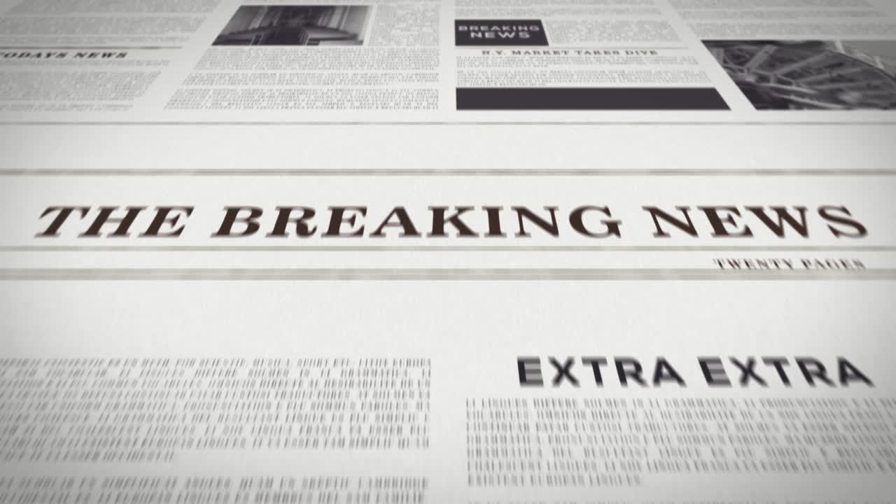 Seamless loop of paper press for newspapers - Digitally animated background animation