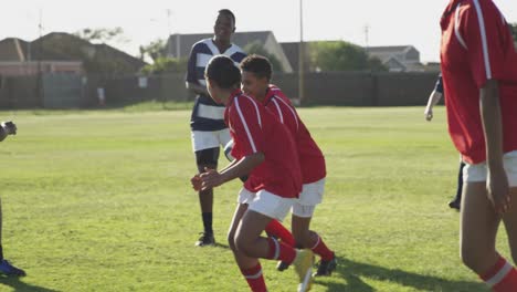 young adult female rugby match