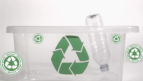 Animation-of-recycling-icons-over-plastic-bottle