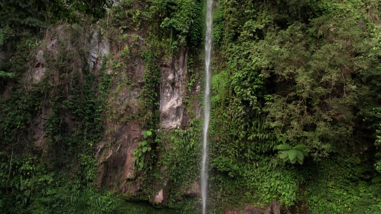 Drone Shot of Katibawasan Falls, Tourist Attraction on Camiguin Island, Philippines