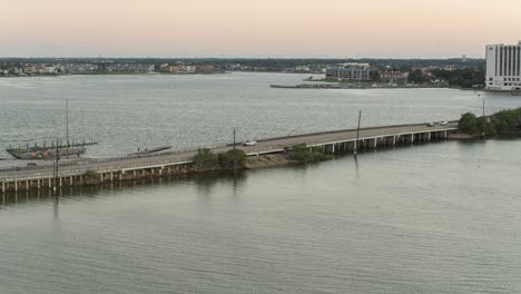 aerial of mud lake in clear lake city, texas