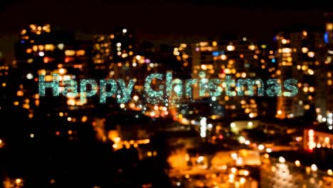 Animation-of-happy-christmas-text-over-cityscape