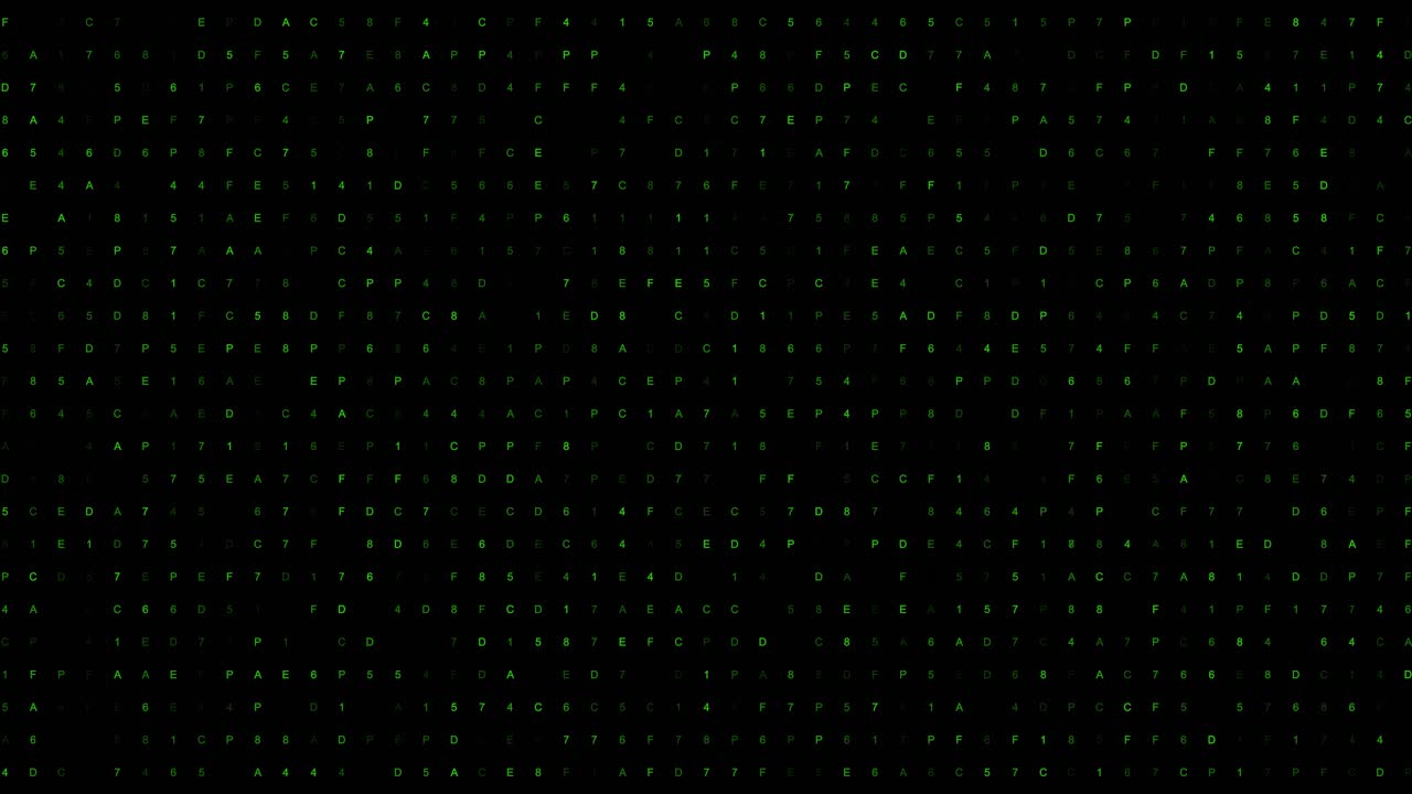 Numbers change in binary code blue matrix digital binary code modern technology hex code background