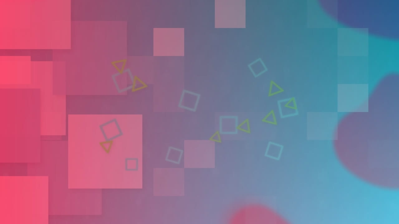 Animation of abstract pattern on blue and pink background