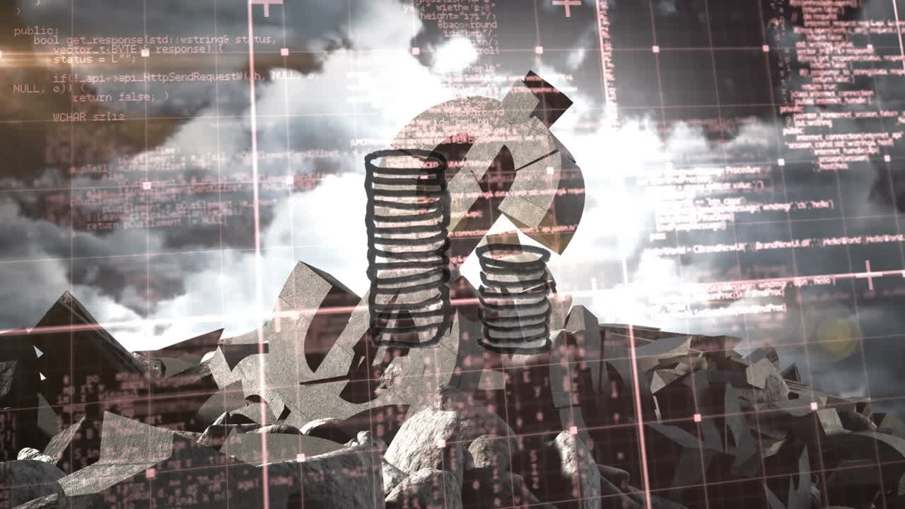 데이터 처리 애니메이션 달러