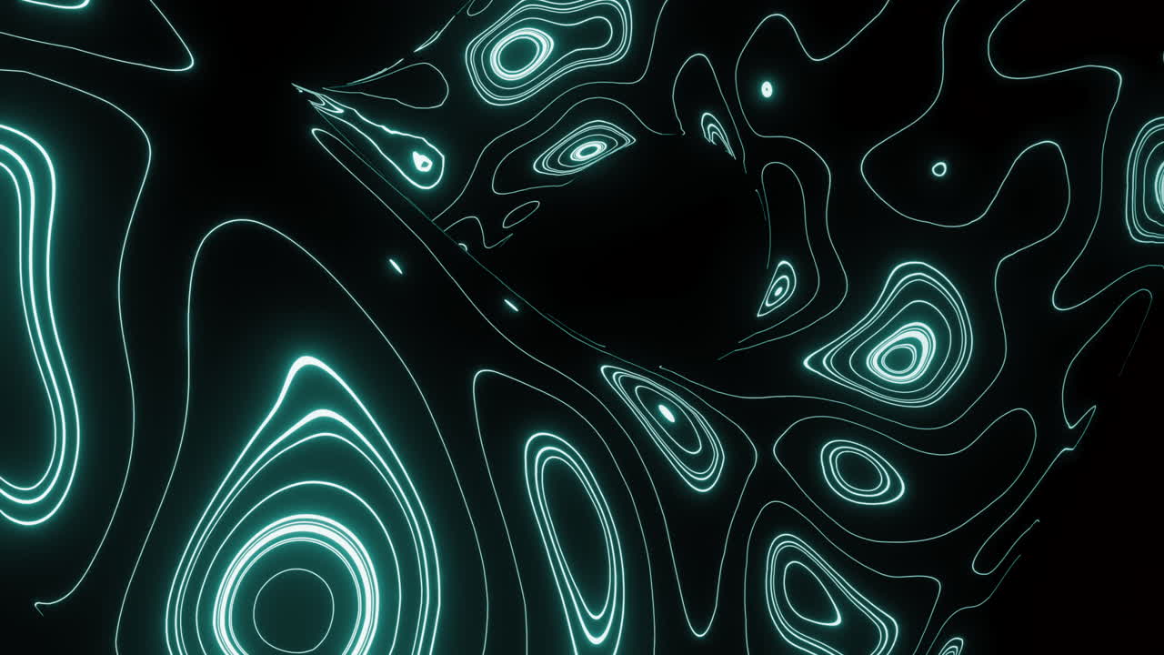 Abstract Glowing Topographic Pattern