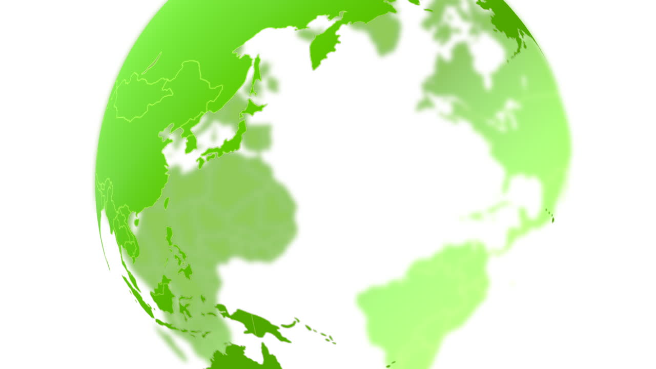 Green Globe Showing World Continents