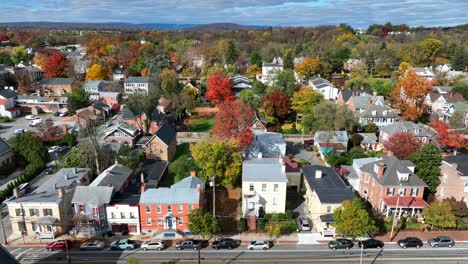 small town america in autumn