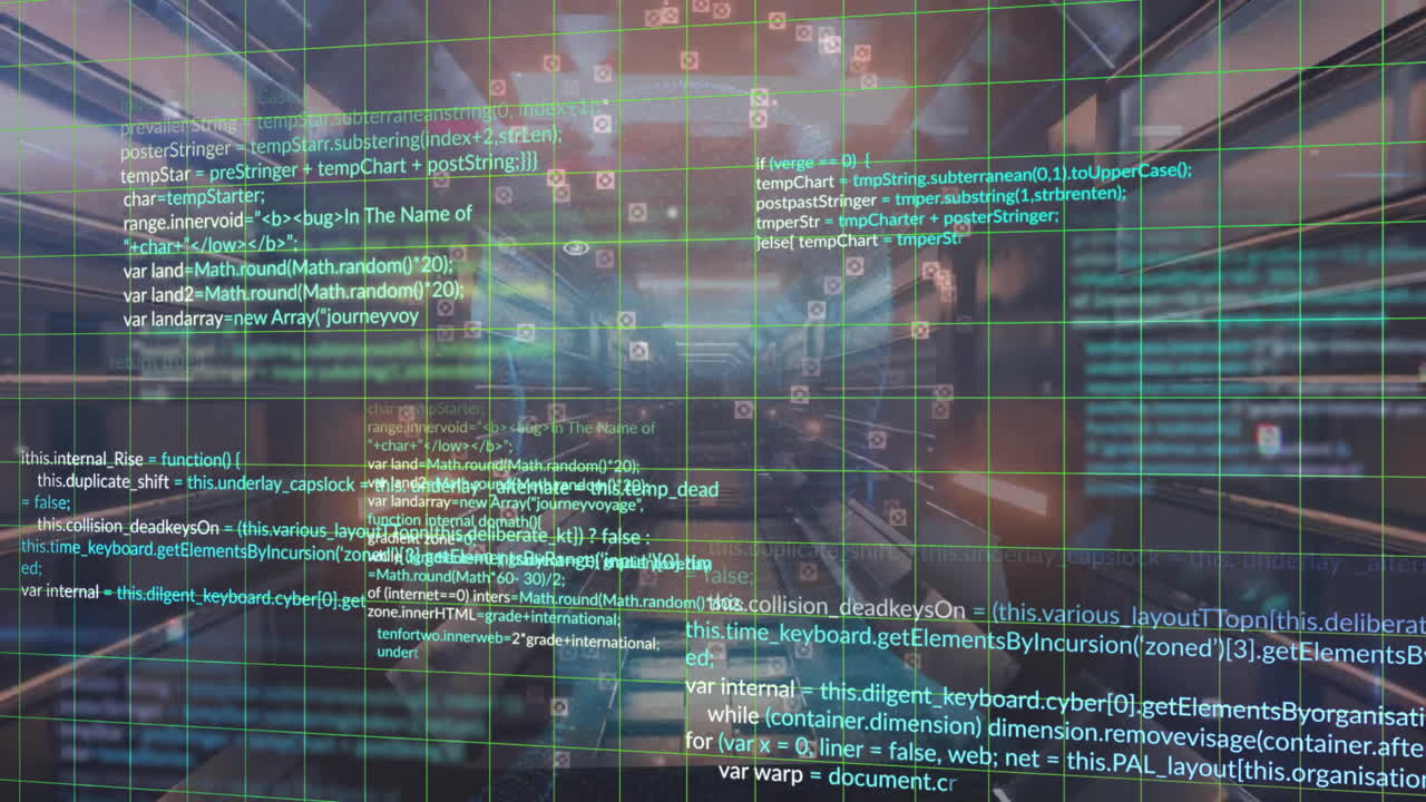 animación del procesamiento de datos sobre el túnel