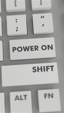 power on button pressing on keyboard vertical video