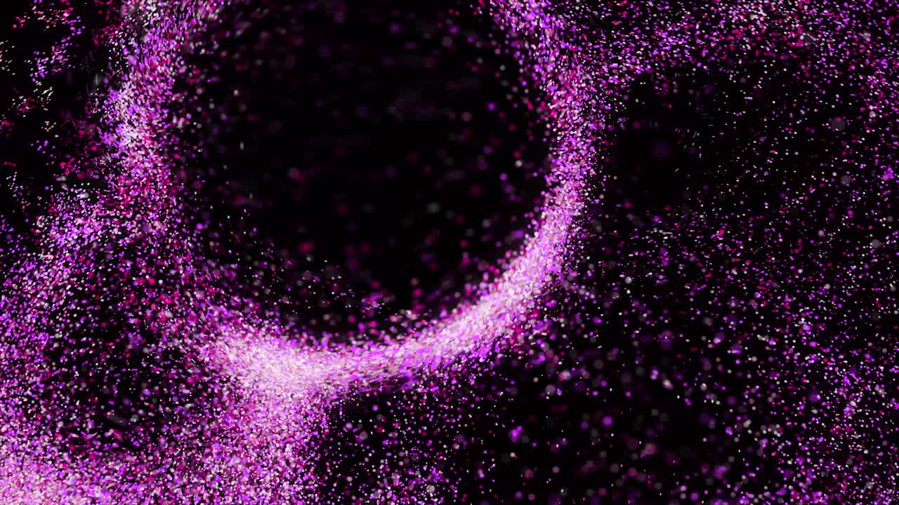 Abstract Pink and Purple Particle Explosion