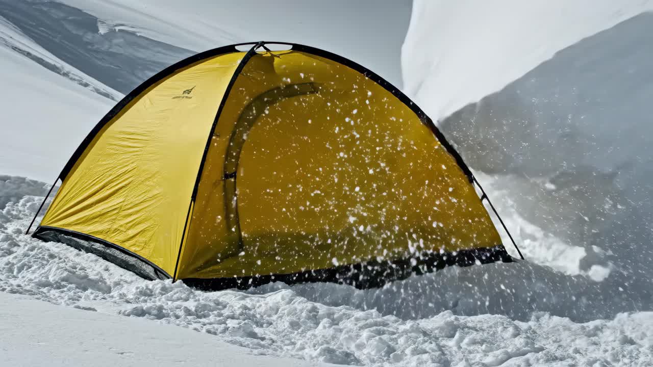 Snowy Landscape with Tent