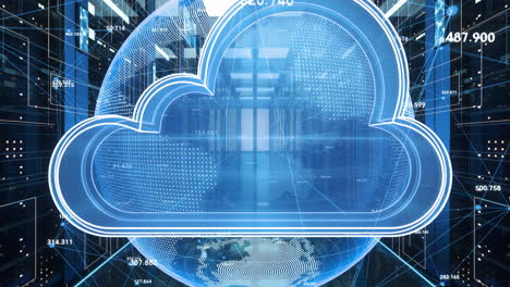 data center e cloud computing, rendering 3d.