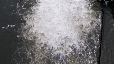 Aerial View of Dam Water Release